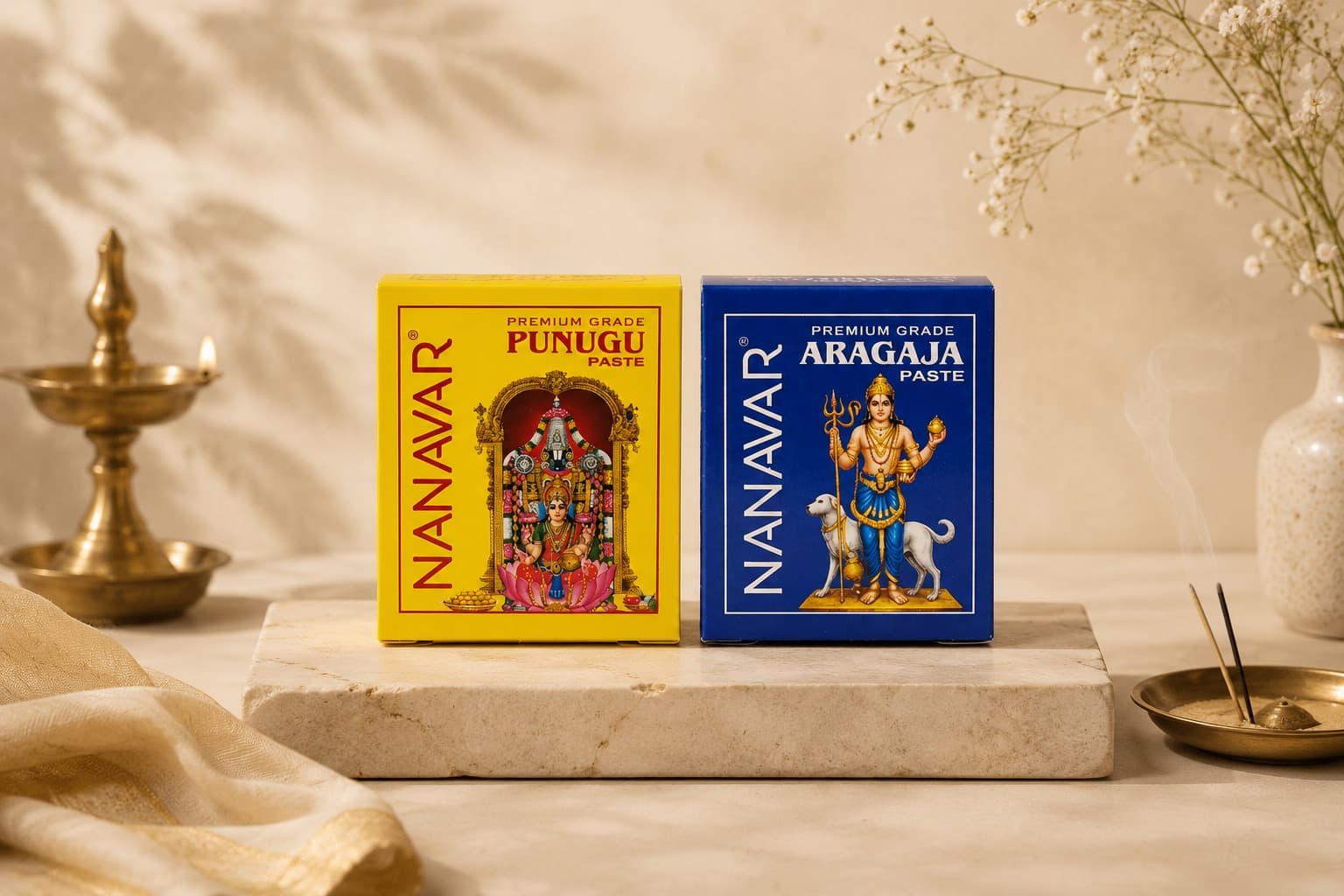 Original Punugu & Aragaja Paste (Tikka) Combo – 4g Each | A Grade image